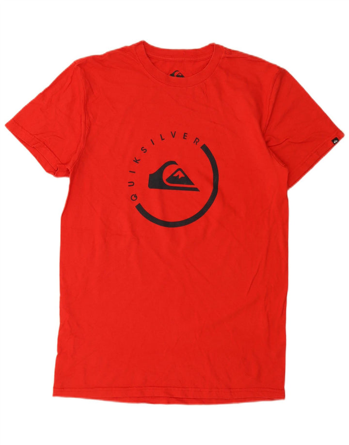 Quiksilver Mens Regular Fit Graphic T-Shirt Top Medium Red Cotton