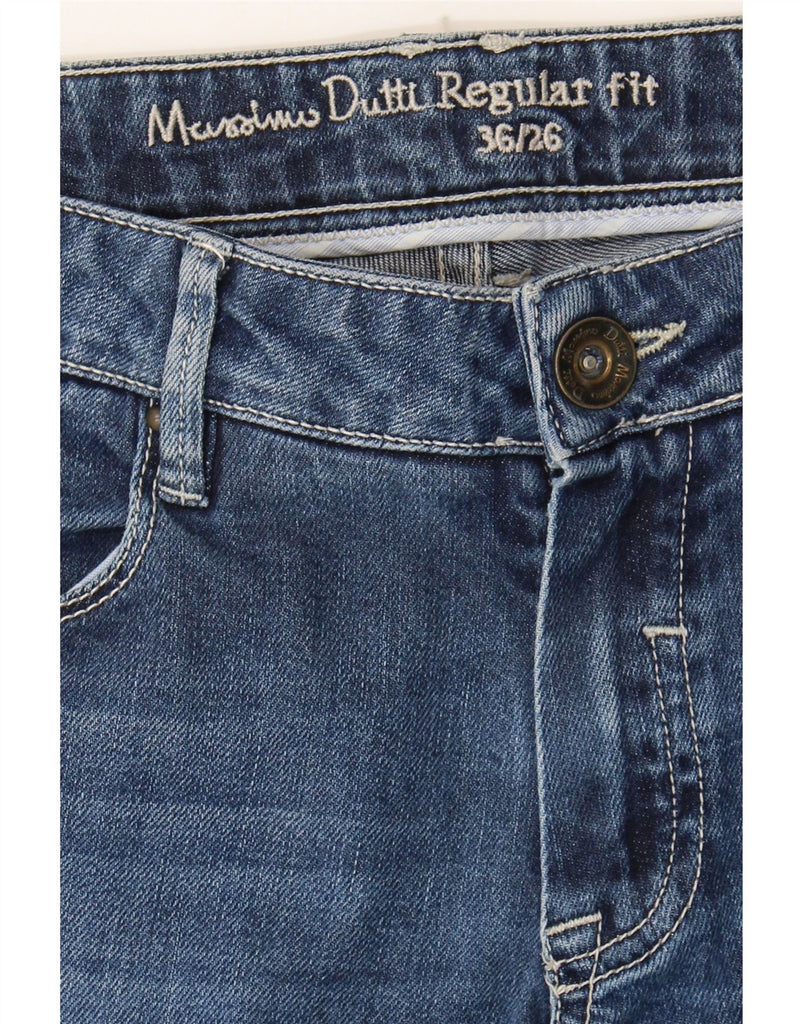 MASSIMO DUTTI Womens Regular Fit Straight Jeans EU 36 XS W26 L30 Blue Vintage Massimo Dutti and Second-Hand Massimo Dutti from Messina Hembry 