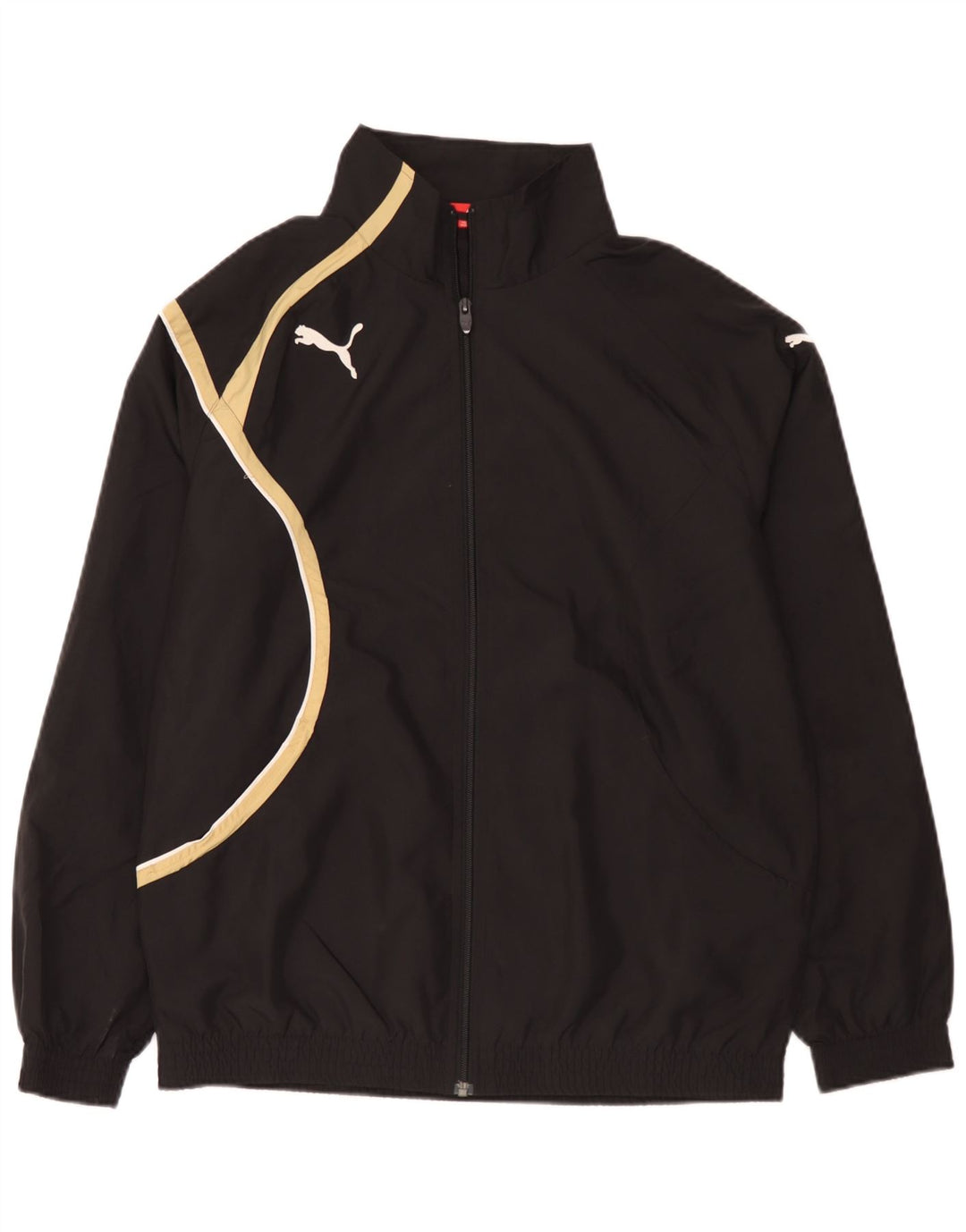 Puma Mens Tracksuit Top Jacket Small Black Colourblock Polyester