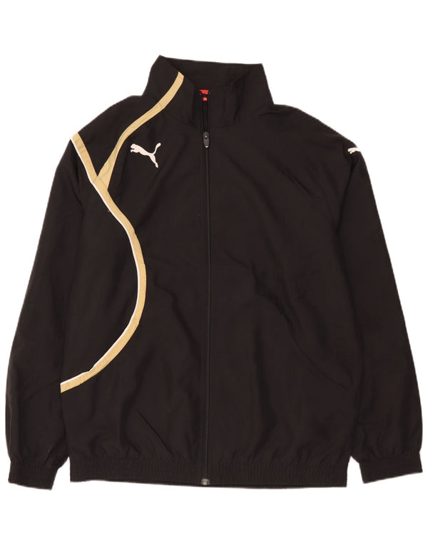 Puma Mens Tracksuit Top Jacket Small Black Colourblock Polyester