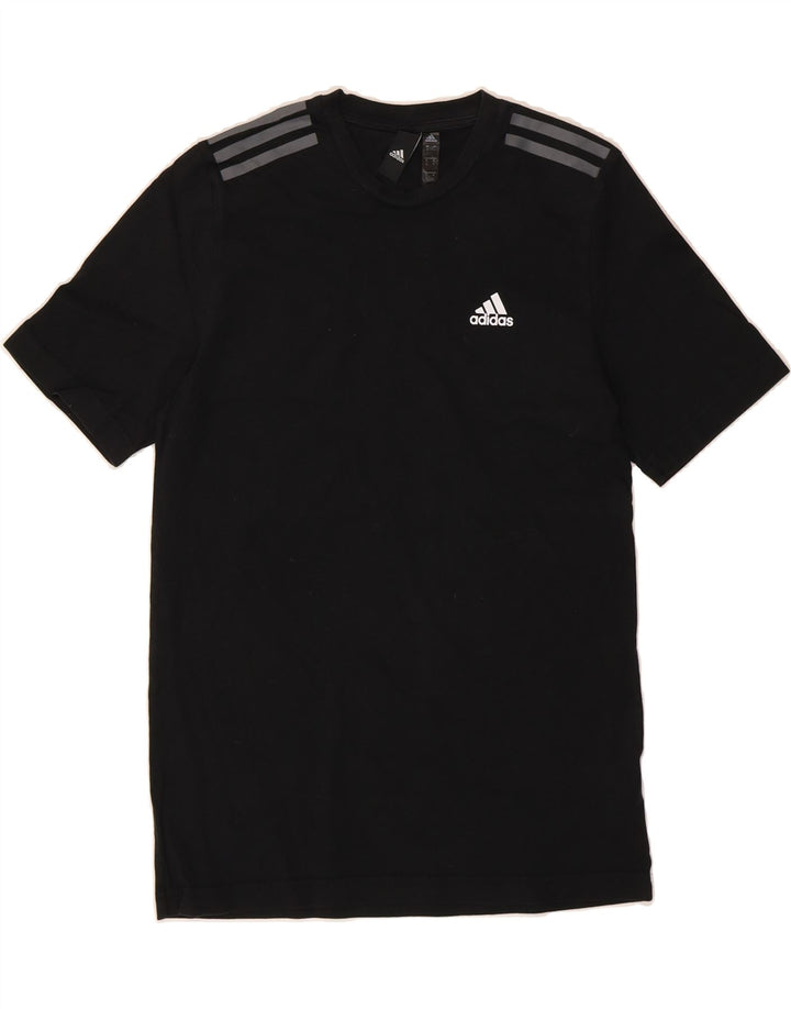 ADIDAS Mens T-Shirt Top Small Black Cotton Vintage Adidas and Second-Hand Adidas from Messina Hembry 