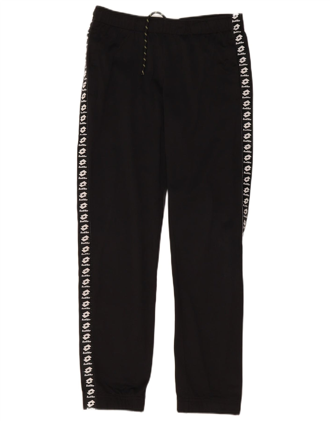 Lotto Womens Graphic Tracksuit Trousers UK 14 Large Black Polyester
