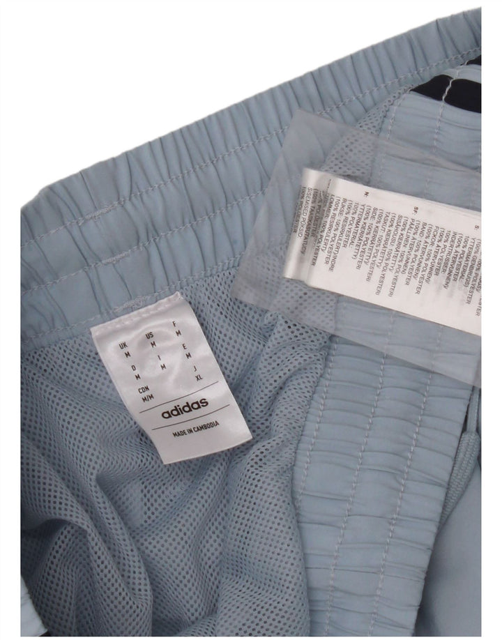 ADIDAS Womens Sport Shorts UK 14 Medium  Blue Polyester