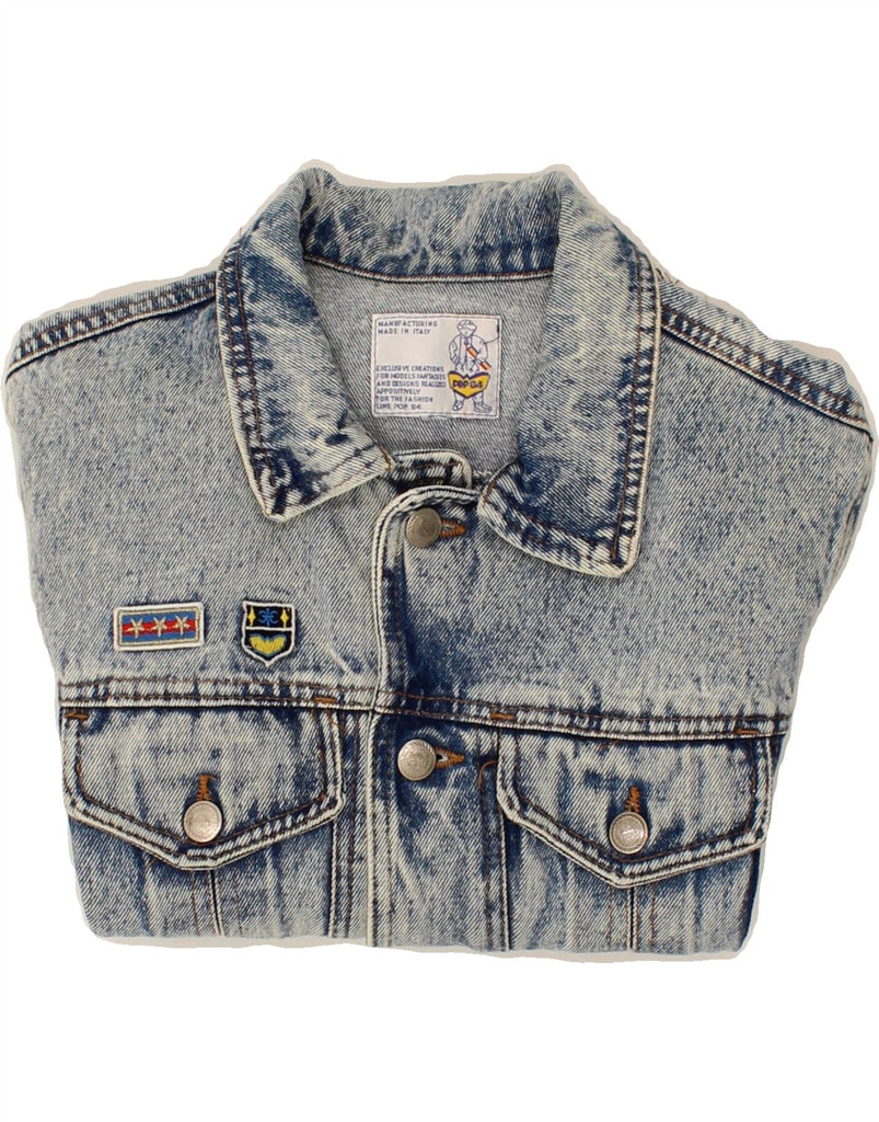 POP 84 Womens Denim Jacket UK 10 Small Blue Cotton Vintage POP 84 and Second-Hand POP 84 from Messina Hembry 