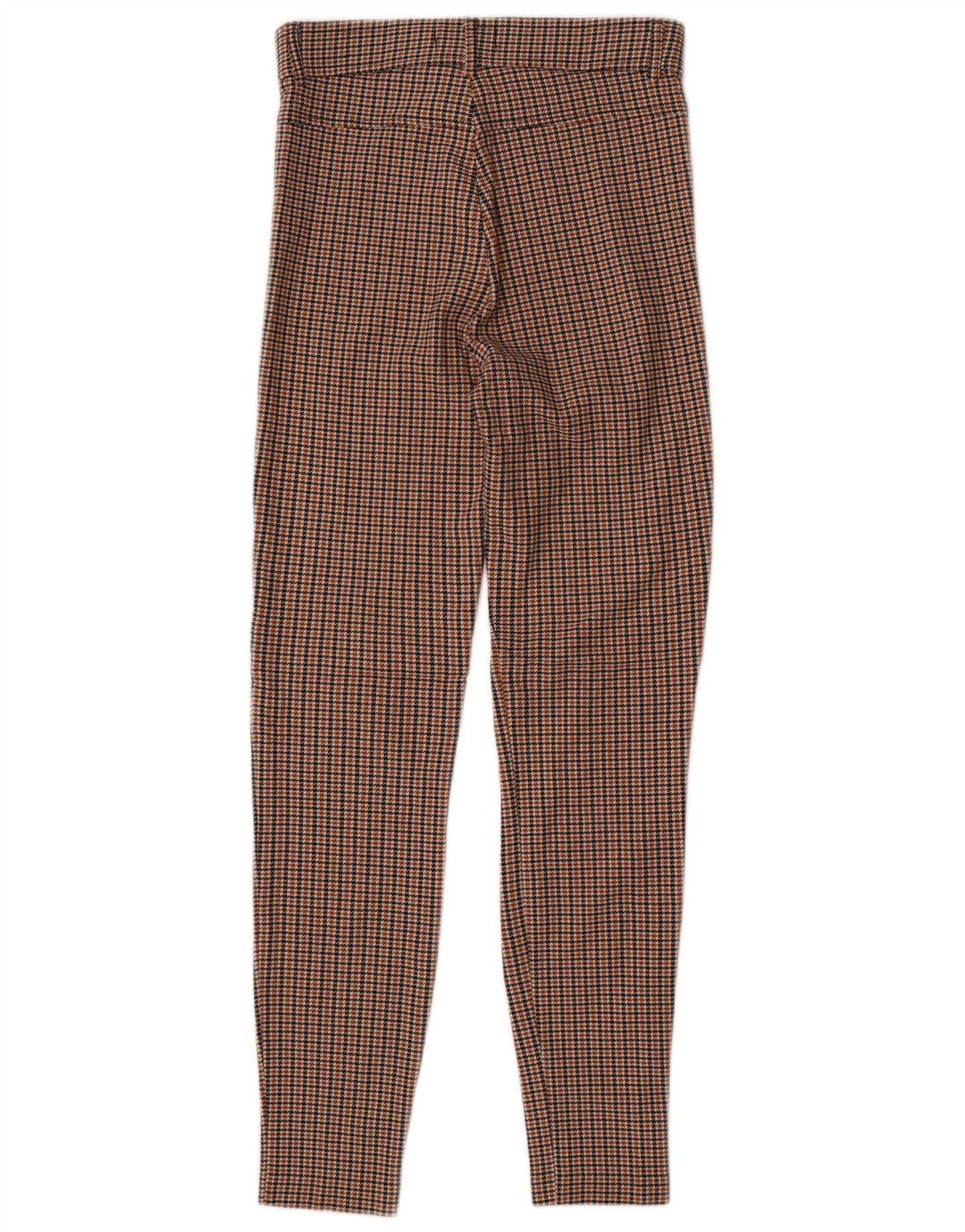 Zara Womens Slim Casual Trousers Medium W28 L28 Brown Houndstooth