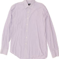 DACK'S Mens Slim Fit Shirt Large Purple Pinstripe Cotton | Vintage Dack's | Thrift | Second-Hand Dack's | Used Clothing | Messina Hembry 