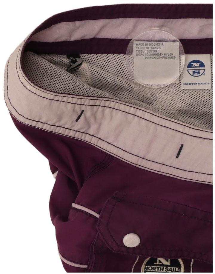 NORTH SAILS Mens Graphic Swimming Shorts Large Purple Polyamide