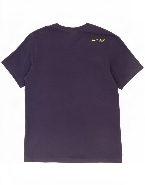 Nike Mens Graphic T-Shirt Top Large Navy Blue Cotton
