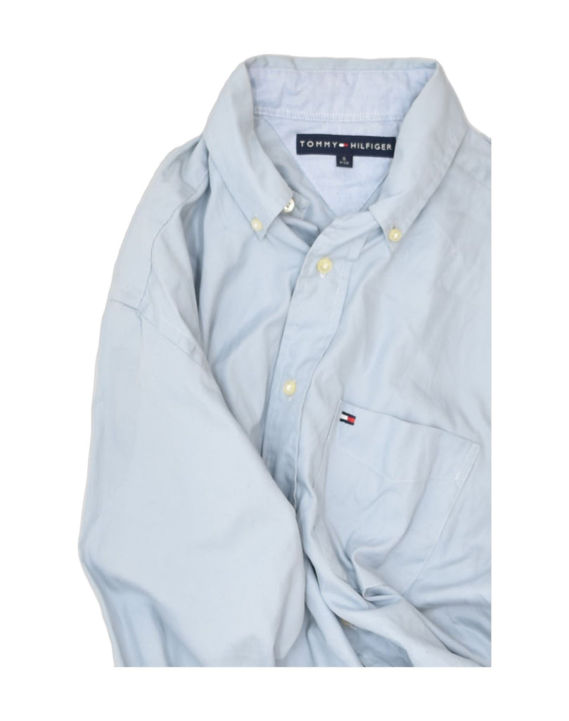 TOMMY HILFIGER Mens Shirt Small Blue Cotton | Vintage | Thrift | Second-Hand | Used Clothing | Messina Hembry 