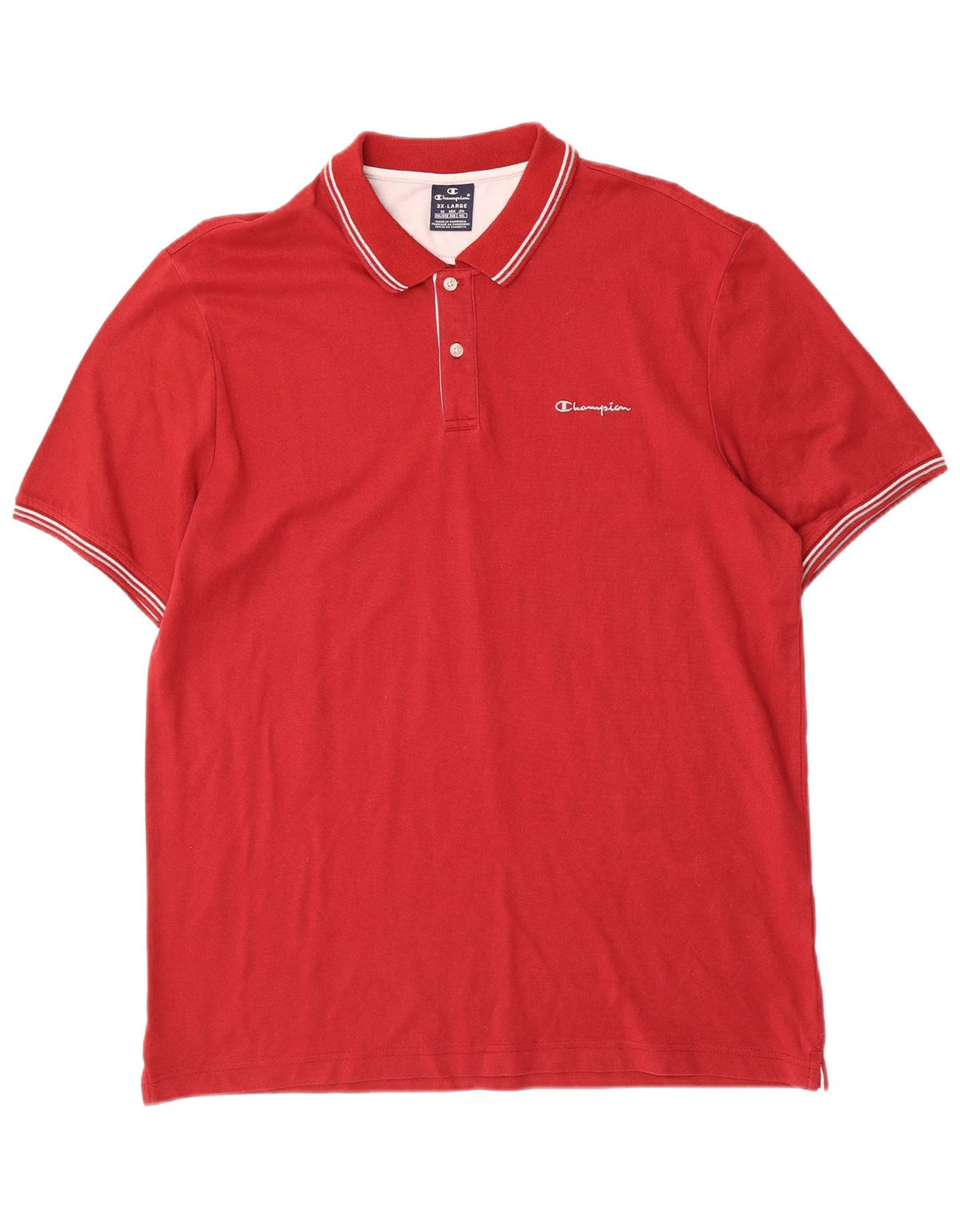 CHAMPION Mens Polo Shirt 3XL Red
