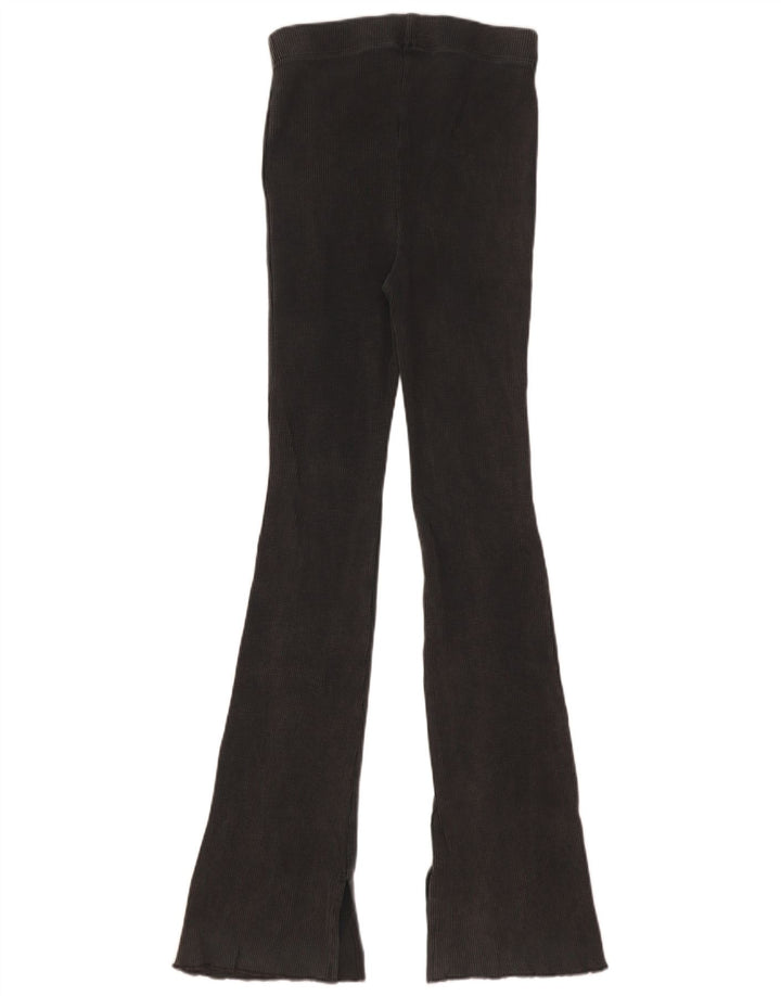 Zara Womens Flare Leggings UK 8 Small  Grey Cotton