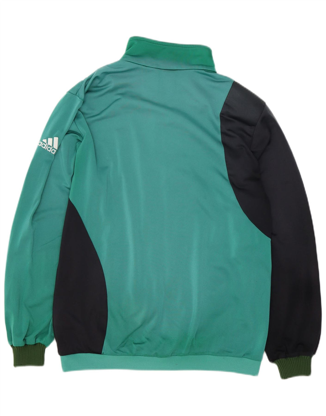 Adidas Mens Tracksuit Top Jacket UK 40/42 Medium Green Colourblock