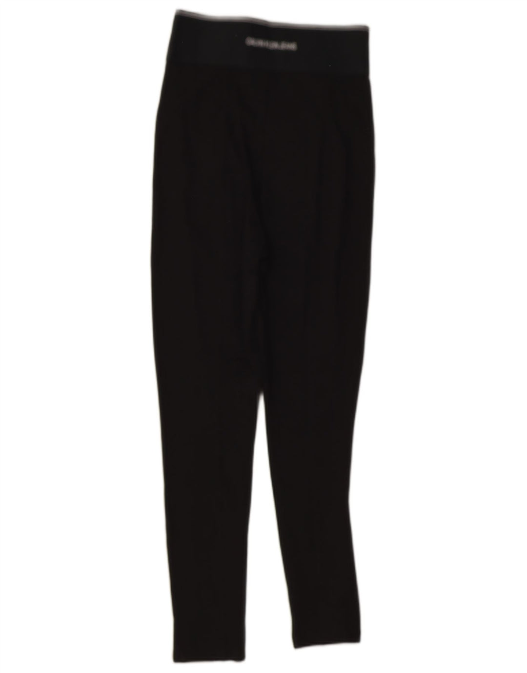 Calvin Klein Womens Graphic Leggings UK 8 Small Black Viscose