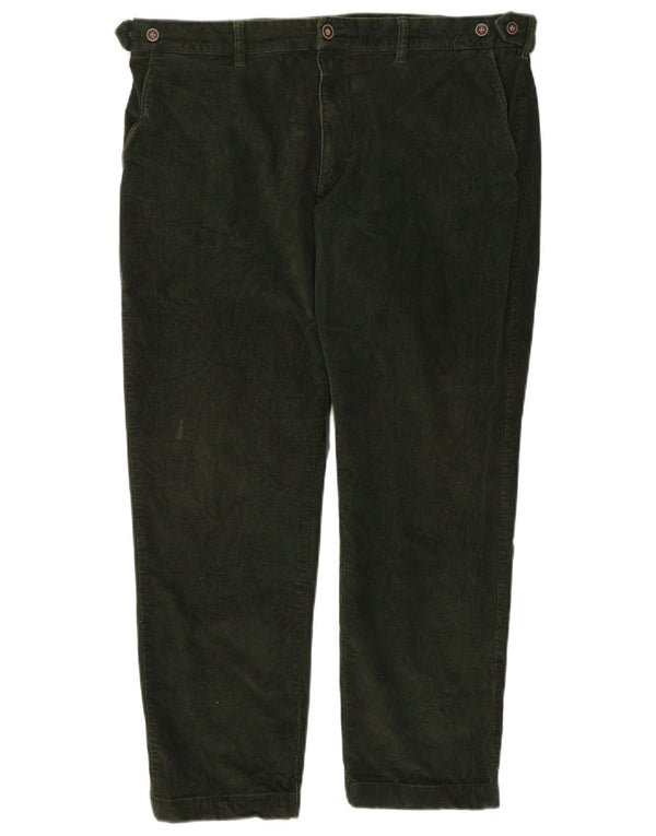 Harmont & Blaine Mens Straight Corduroy Trousers IT 54 2XL W42 L29 Green