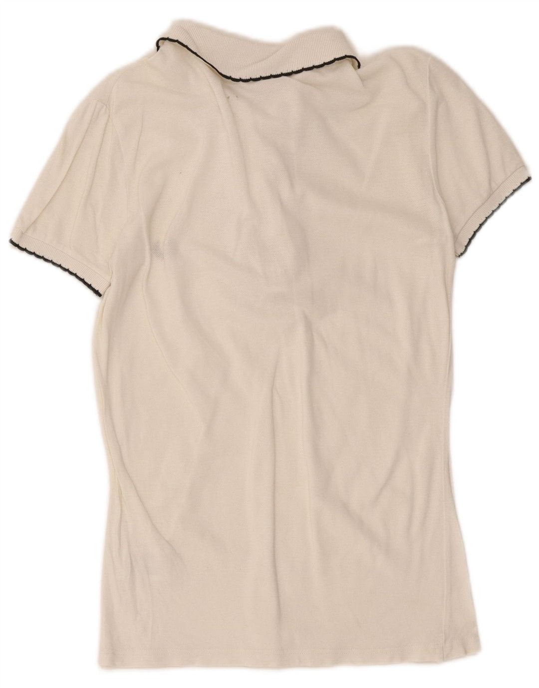 Fred Perry Womens Polo Shirt UK 10 Small Off White Cotton