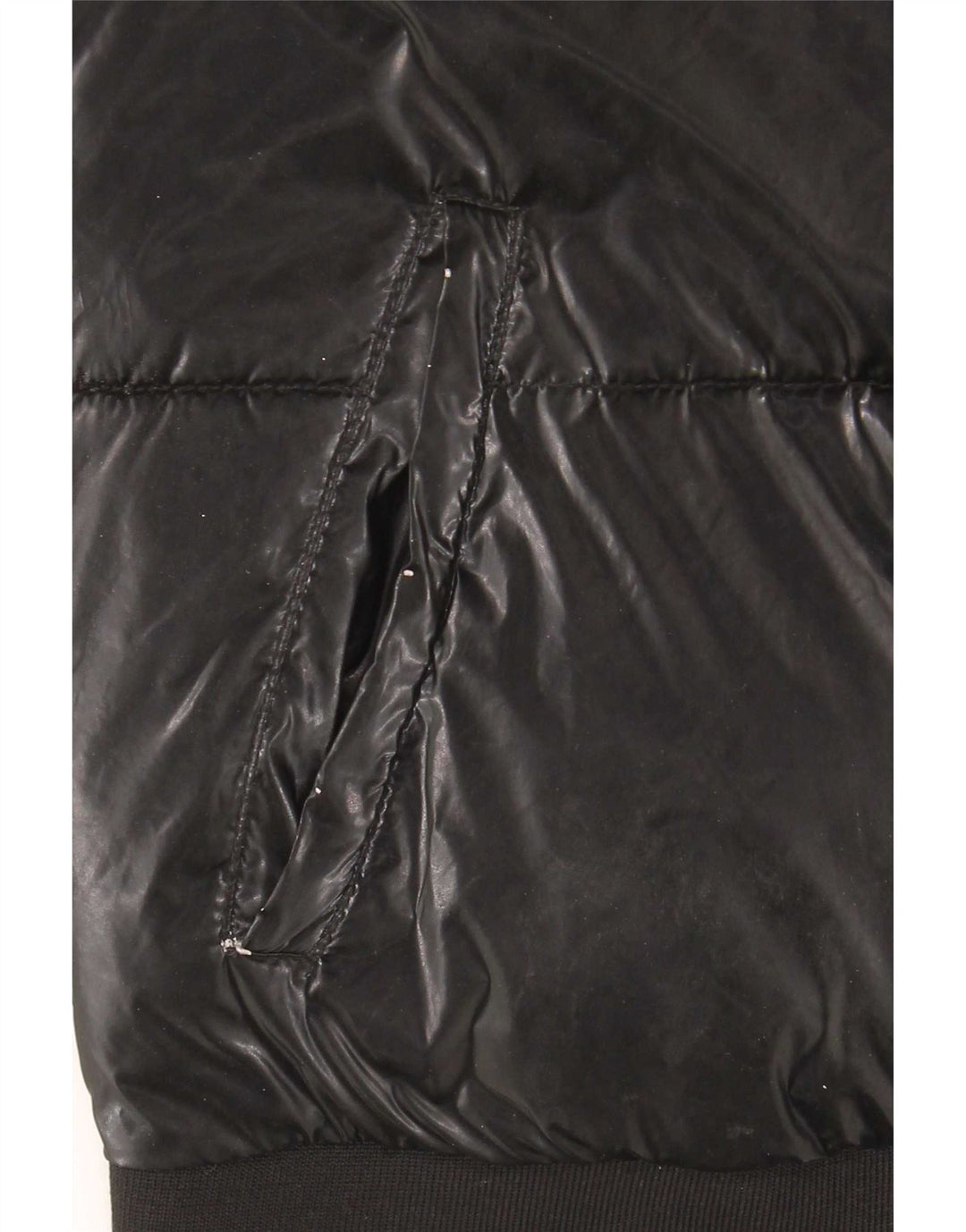 Guess Girls Hooded Padded Jacket 13-14 Years Black Polyurethane