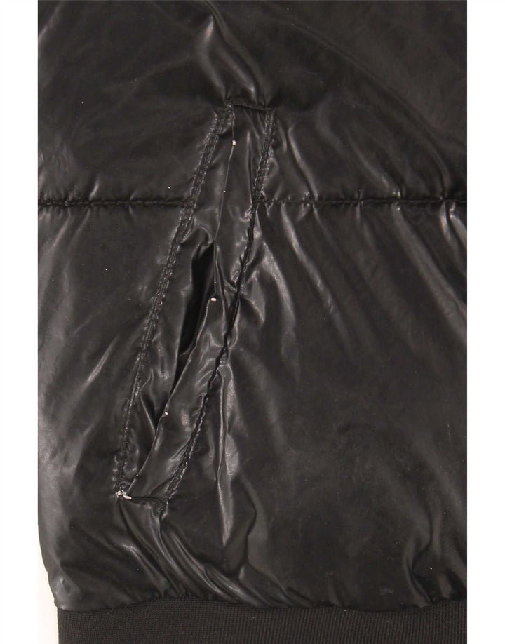 Guess Girls Hooded Padded Jacket 13-14 Years Black Polyurethane