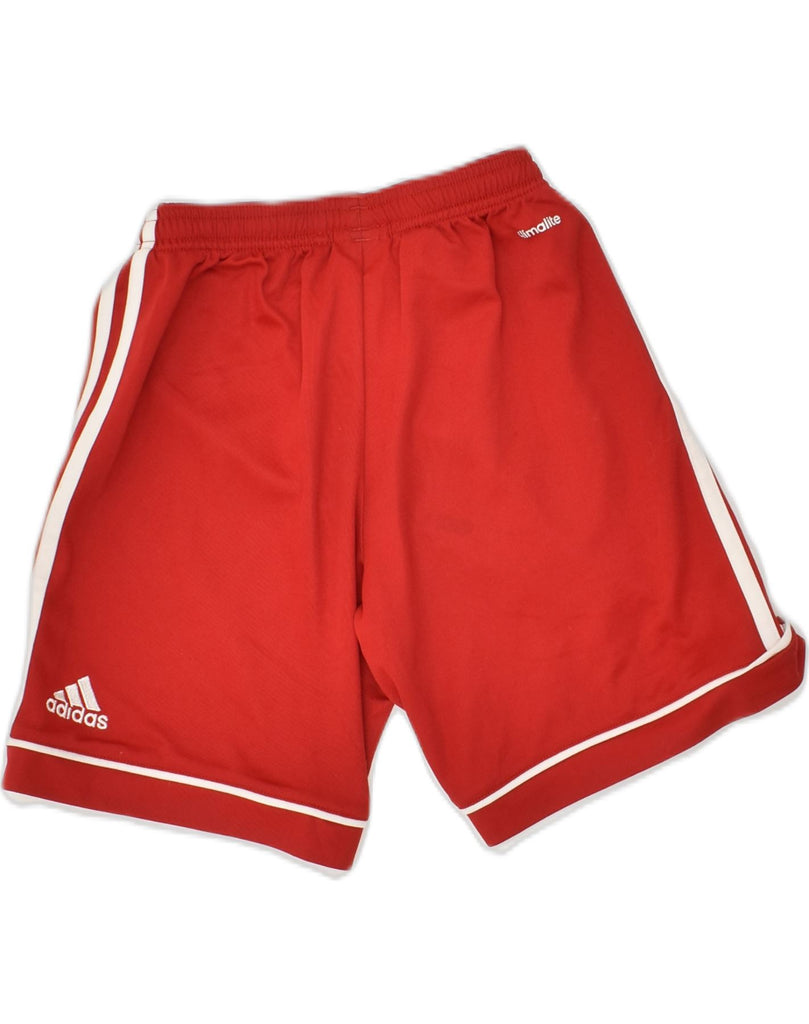 ADIDAS Boys Climalite Sport Shorts 11-12 Years Red Polyester | Vintage Adidas | Thrift | Second-Hand Adidas | Used Clothing | Messina Hembry 