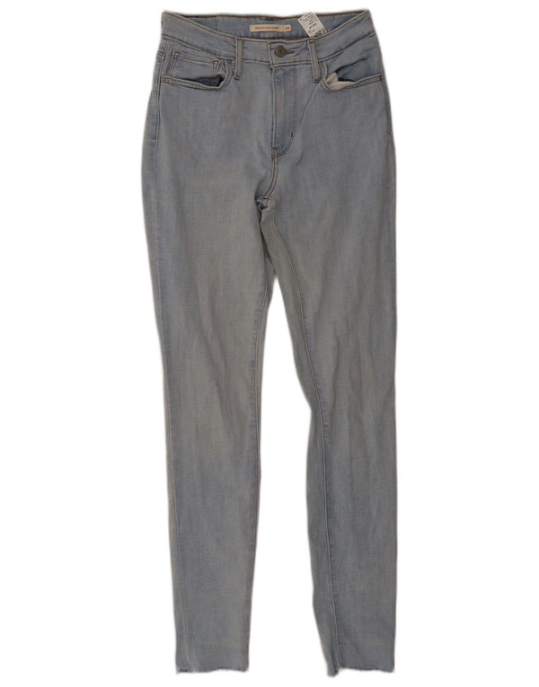 Levi's Womens 721 High Rise Skinny Jeans W28 L32 Blue Cotton