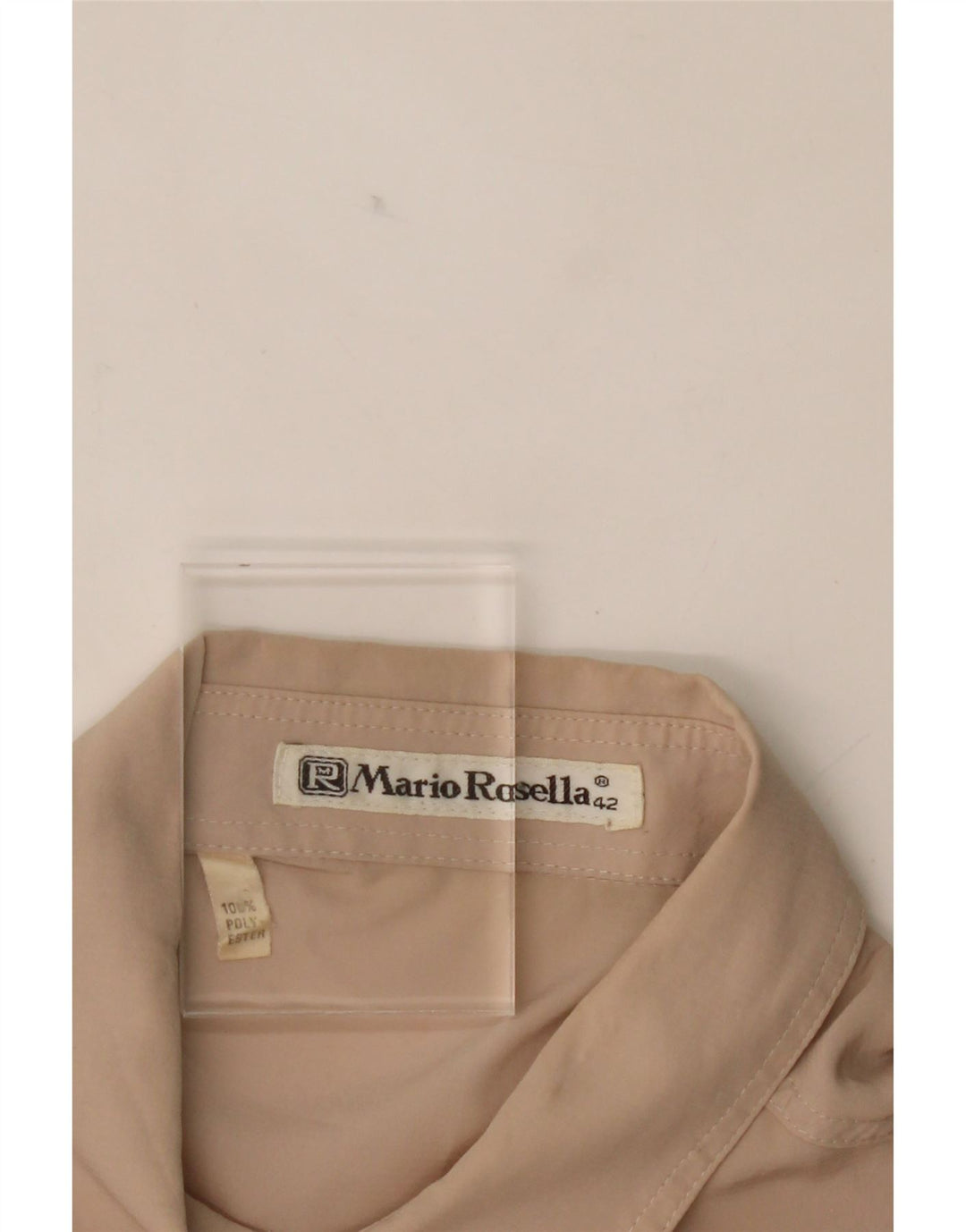 MARIO ROSELLA Womens Shirt Blouse EU 42 Large Beige Polyester Vintage Mario Rosella and Second-Hand Mario Rosella from Messina Hembry 