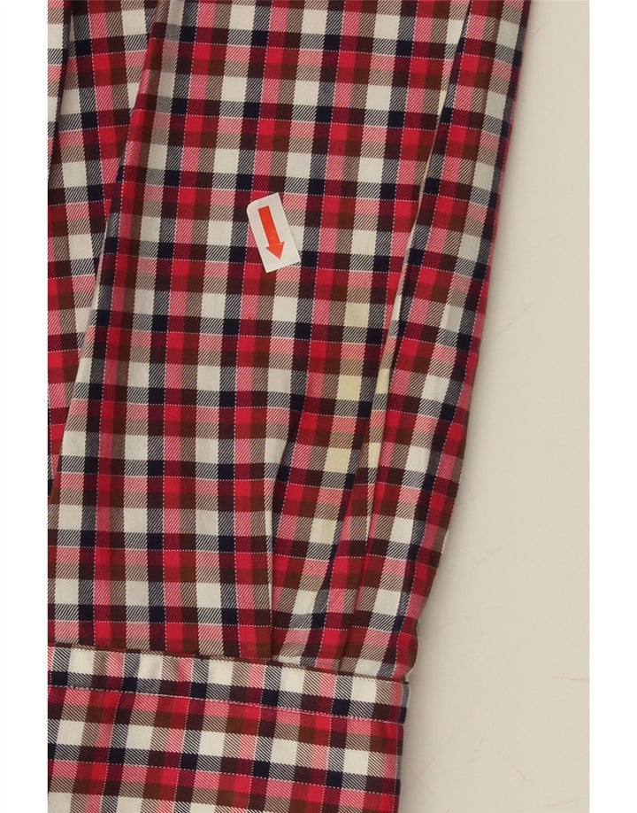 MASSIMO DUTTI Mens Shirt Large Red Check Vintage Massimo Dutti and Second-Hand Massimo Dutti from Messina Hembry 