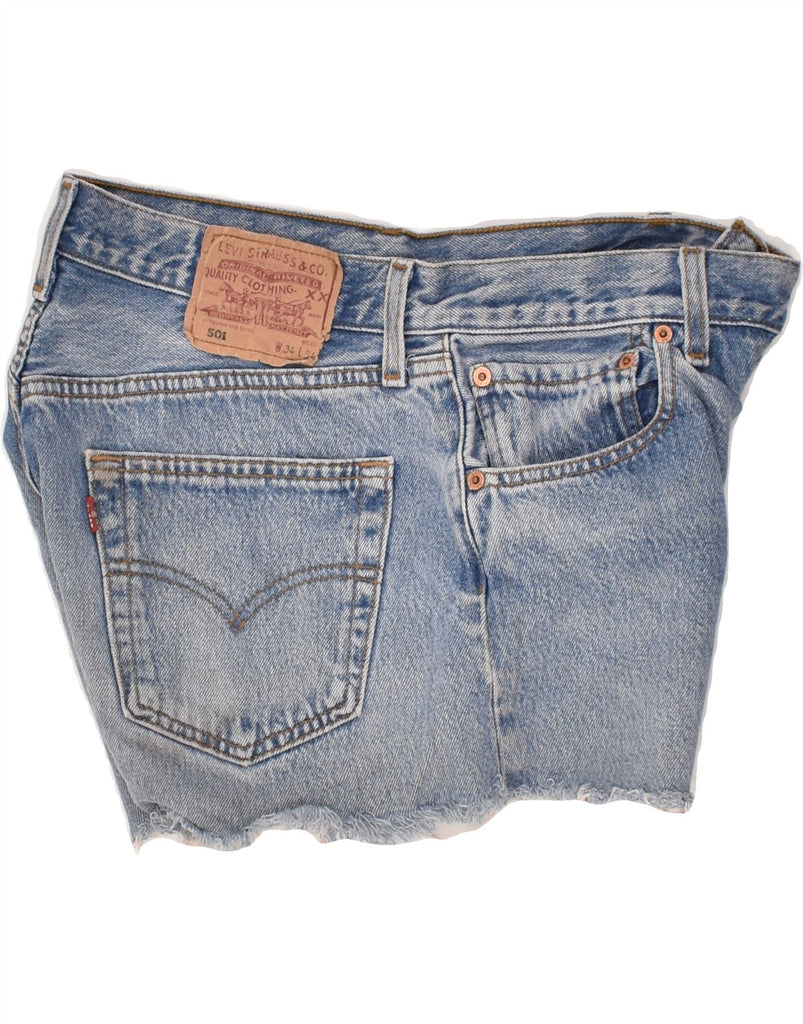 LEVI'S Womens 501 Denim Shorts W34 Large Blue Cotton | Vintage Levi's | Thrift | Second-Hand Levi's | Used Clothing | Messina Hembry 