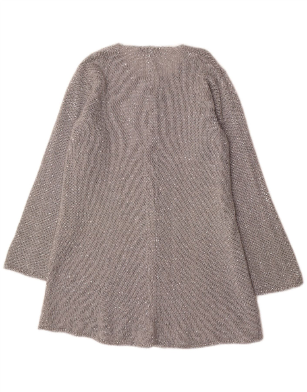 Oris Womens Longline Cardigan Sweater IT 44 Medium Silver Mohair