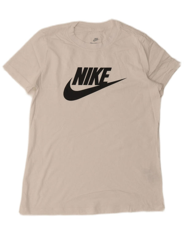 NIKE Mens Graphic T-Shirt Top Small White Cotton