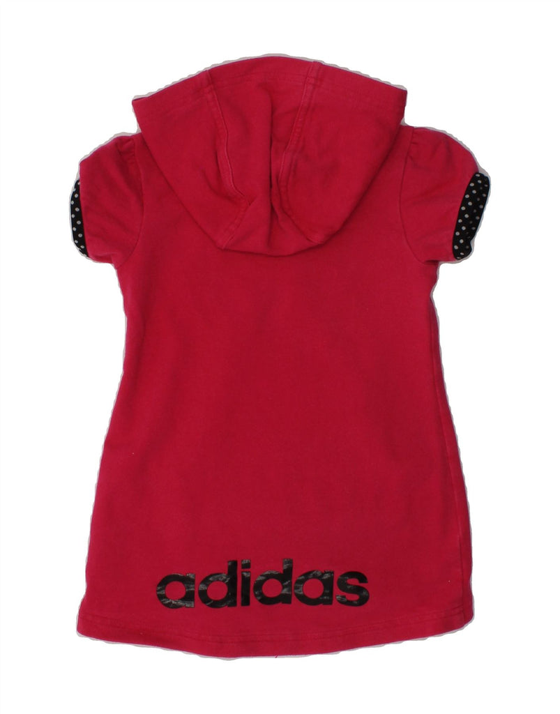 ADIDAS Baby Girls Graphic Hoodie Dress 9-12 Months Pink Cotton | Vintage Adidas | Thrift | Second-Hand Adidas | Used Clothing | Messina Hembry 