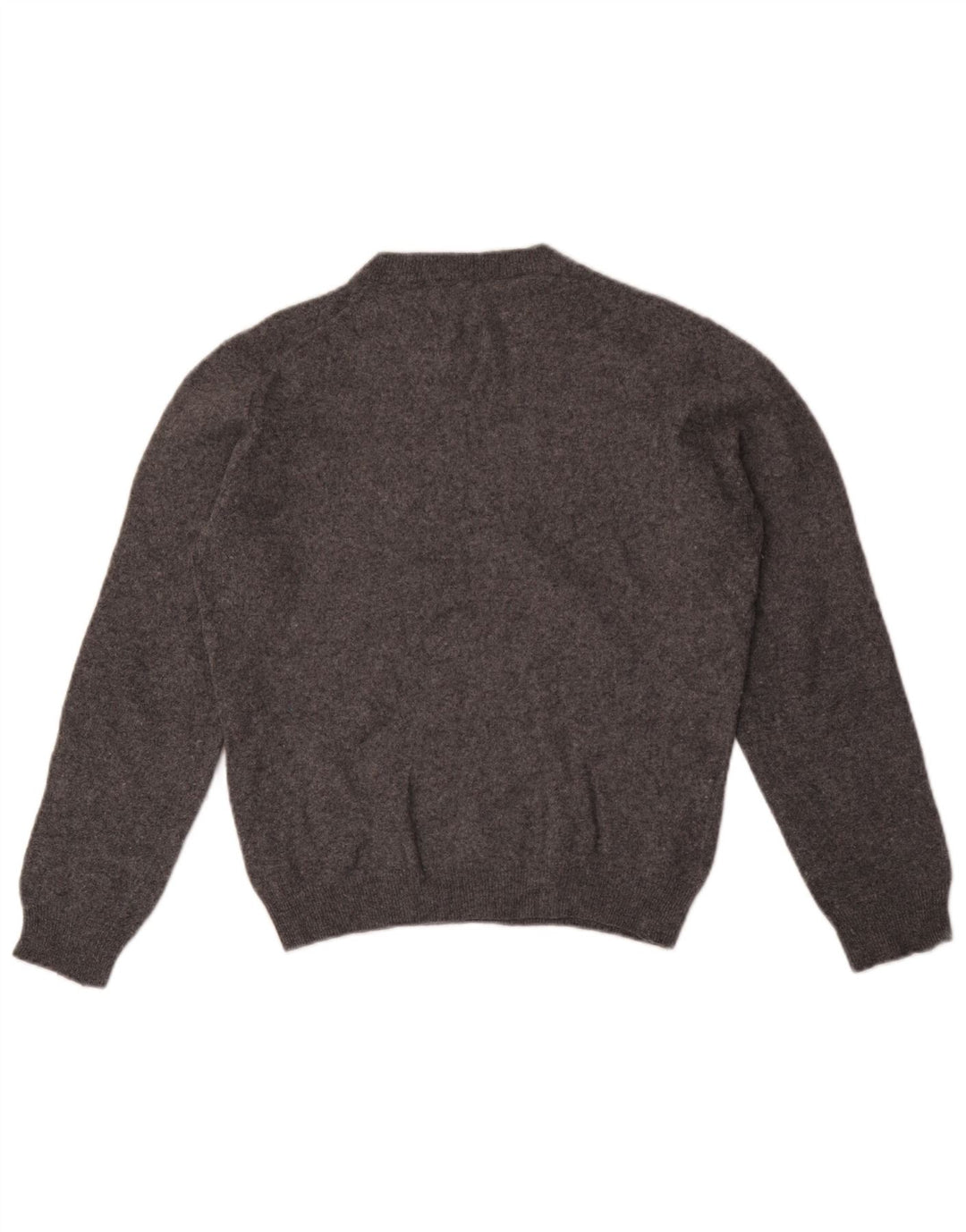 Zara Mens Crew Neck Jumper Sweater Medium Grey Flecked Wool