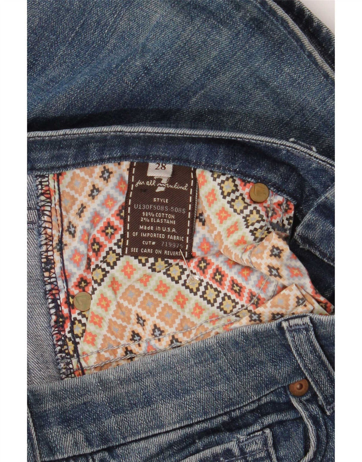 7 For All Mankind Womens Flared Jeans W32 L34 Blue Cotton