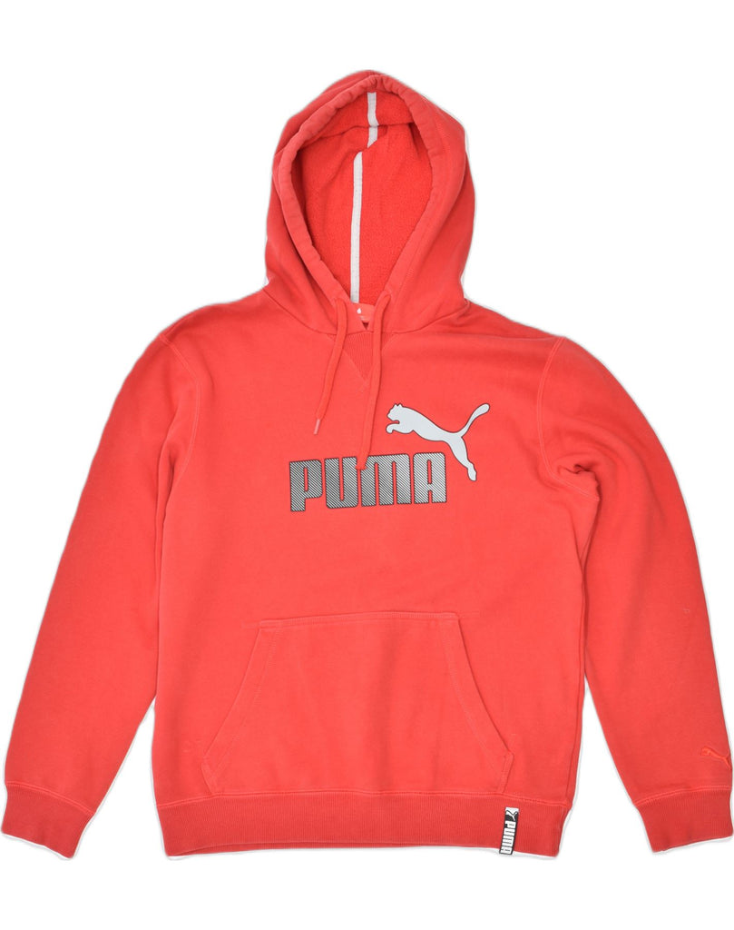 PUMA Mens Graphic Hoodie Jumper Medium Red Cotton | Vintage | Thrift | Second-Hand | Used Clothing | Messina Hembry 