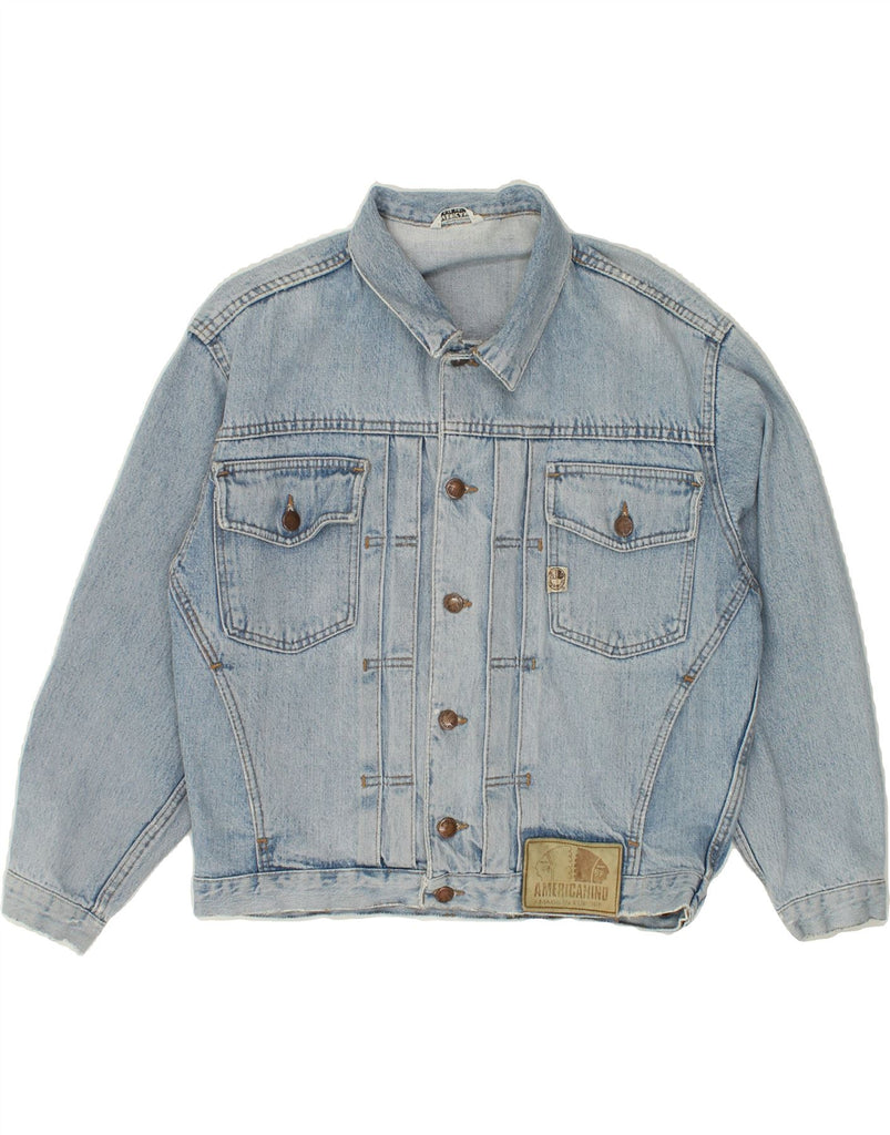 AMERICANINO Mens Denim Jacket UK 38 Medium Blue Cotton Vintage Americanino and Second-Hand Americanino from Messina Hembry 