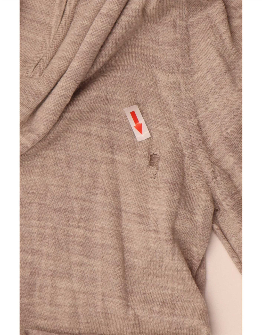 Reiss Mens Zip Neck Jumper Sweater Large Grey Flecked Wool