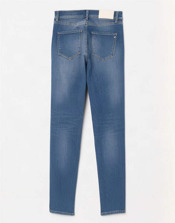 Replay Womens High Rise Skinny Jeans W30 L30 Blue Cotton