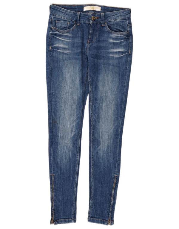 Zara Womens Skinny Jeans EU 34 2XS W24 L27 Blue Cotton