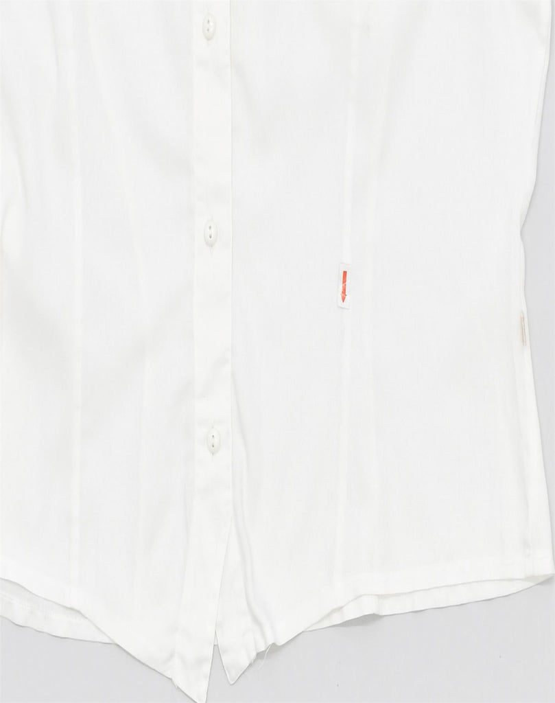 VINTAGE Womens Shirt Blouse UK 12 Medium White | Vintage | Thrift | Second-Hand | Used Clothing | Messina Hembry 
