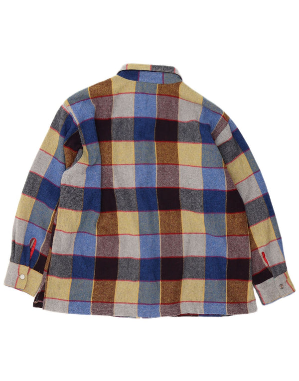 Benetton Womens Overshirt Loose Fit Shirt IT 46 Large Multicoloured Check