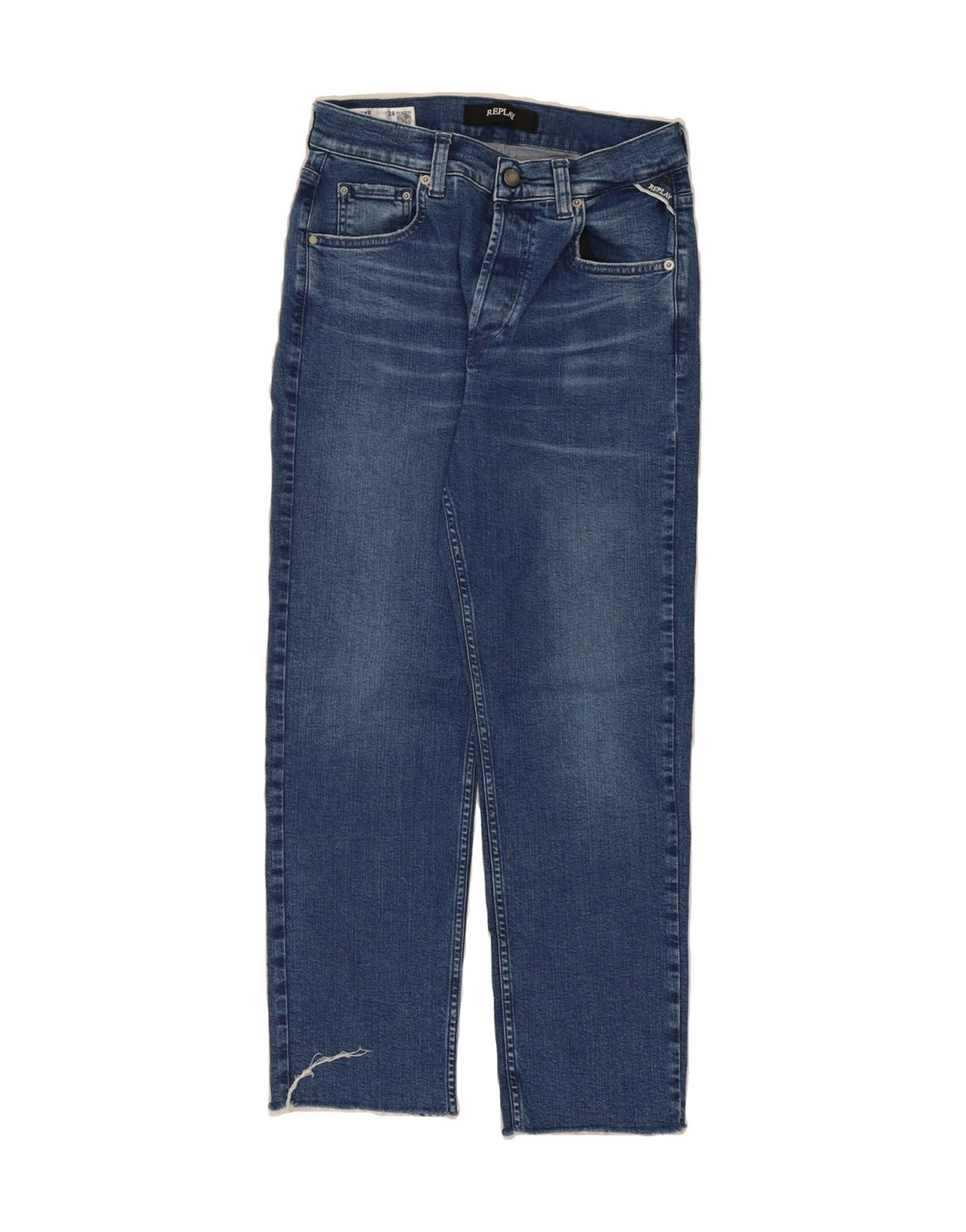 REPLAY Womens Straight Jeans W28 L27 Blue Cotton Vintage Replay and Second-Hand Replay from Messina Hembry 
