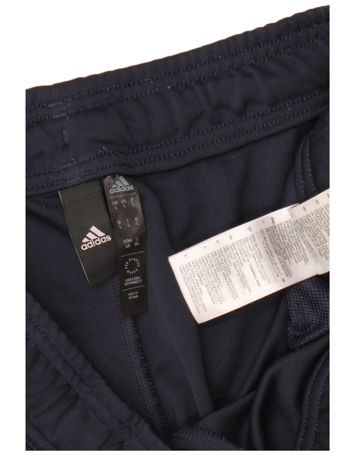 Adidas Mens Aeroready Tracksuit Trousers Large Navy Blue Polyester