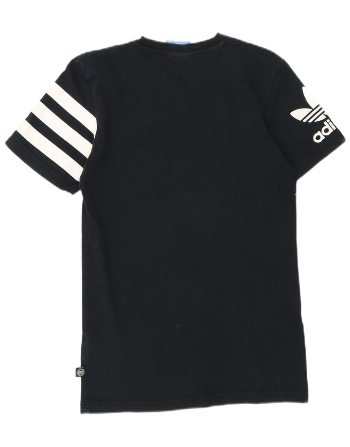 Adidas Mens Graphic T-Shirt Top Small Black Cotton