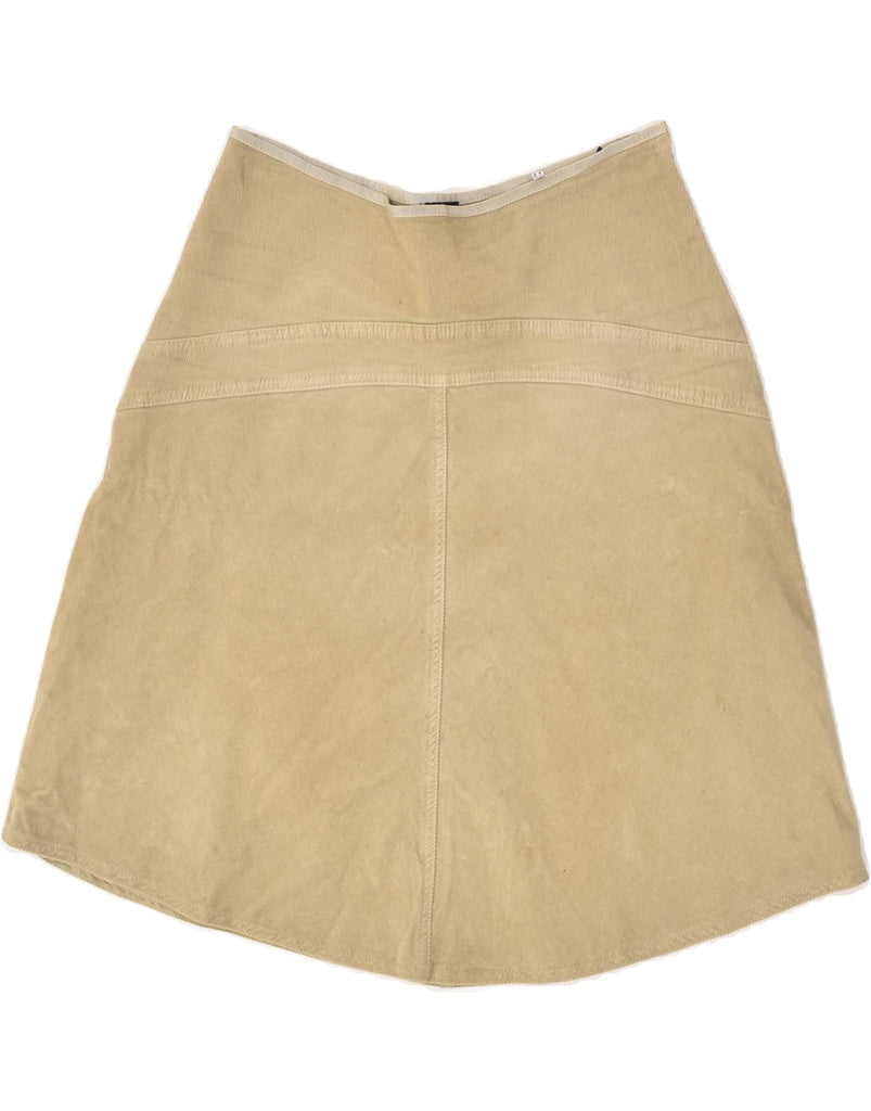 ARMANI JEANS Womens Corduroy Skirt IT 42 Medium W30 Beige Cotton | Vintage Armani Jeans | Thrift | Second-Hand Armani Jeans | Used Clothing | Messina Hembry 