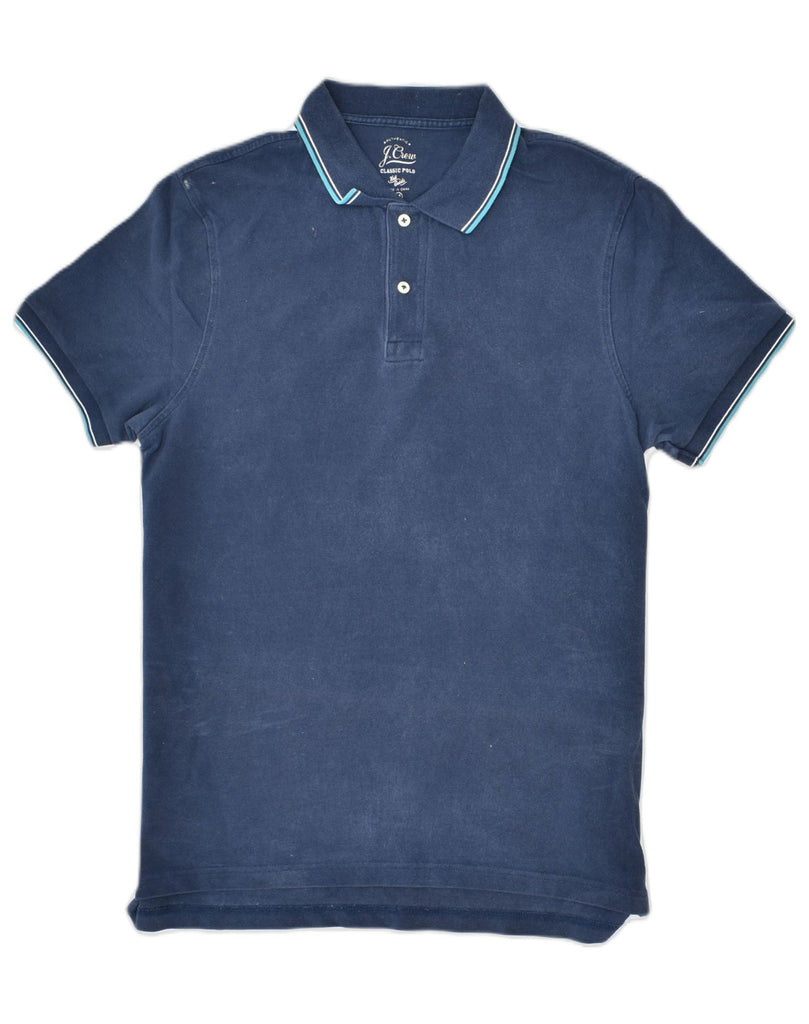 J. CREW Mens Classic Polo Shirt Medium Navy Blue Cotton | Vintage | Thrift | Second-Hand | Used Clothing | Messina Hembry 