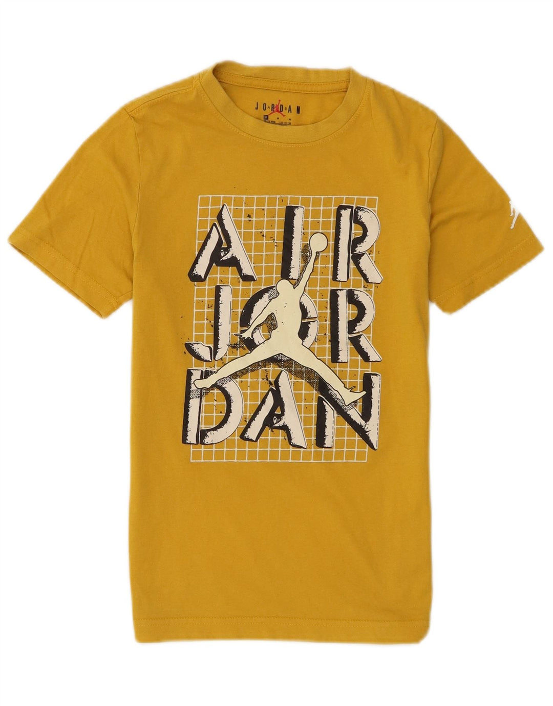Jordan Boys Graphic T-Shirt Top 10-11 Years Medium Yellow Cotton