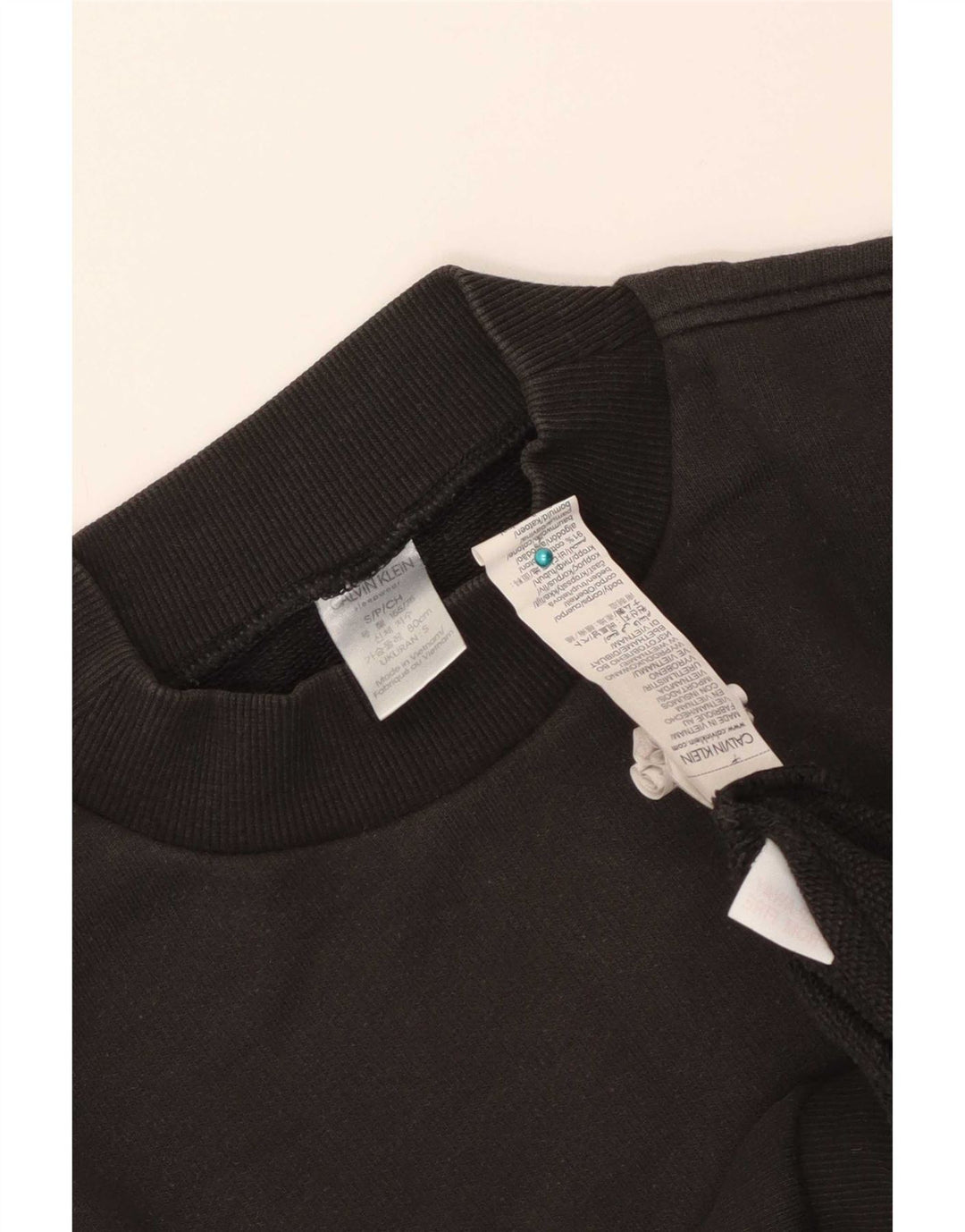 Calvin Klein Womens Oversized Sweatshirt Jumper UK 10 Small Black Cotton
