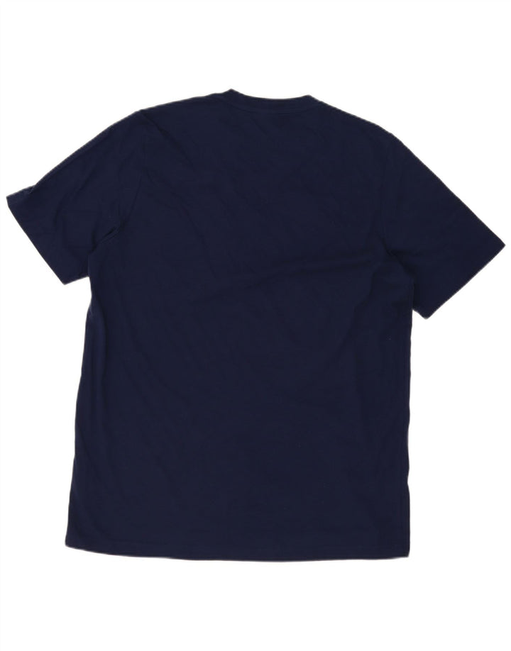 Adidas Mens T-Shirt Top Large Navy Blue Cotton