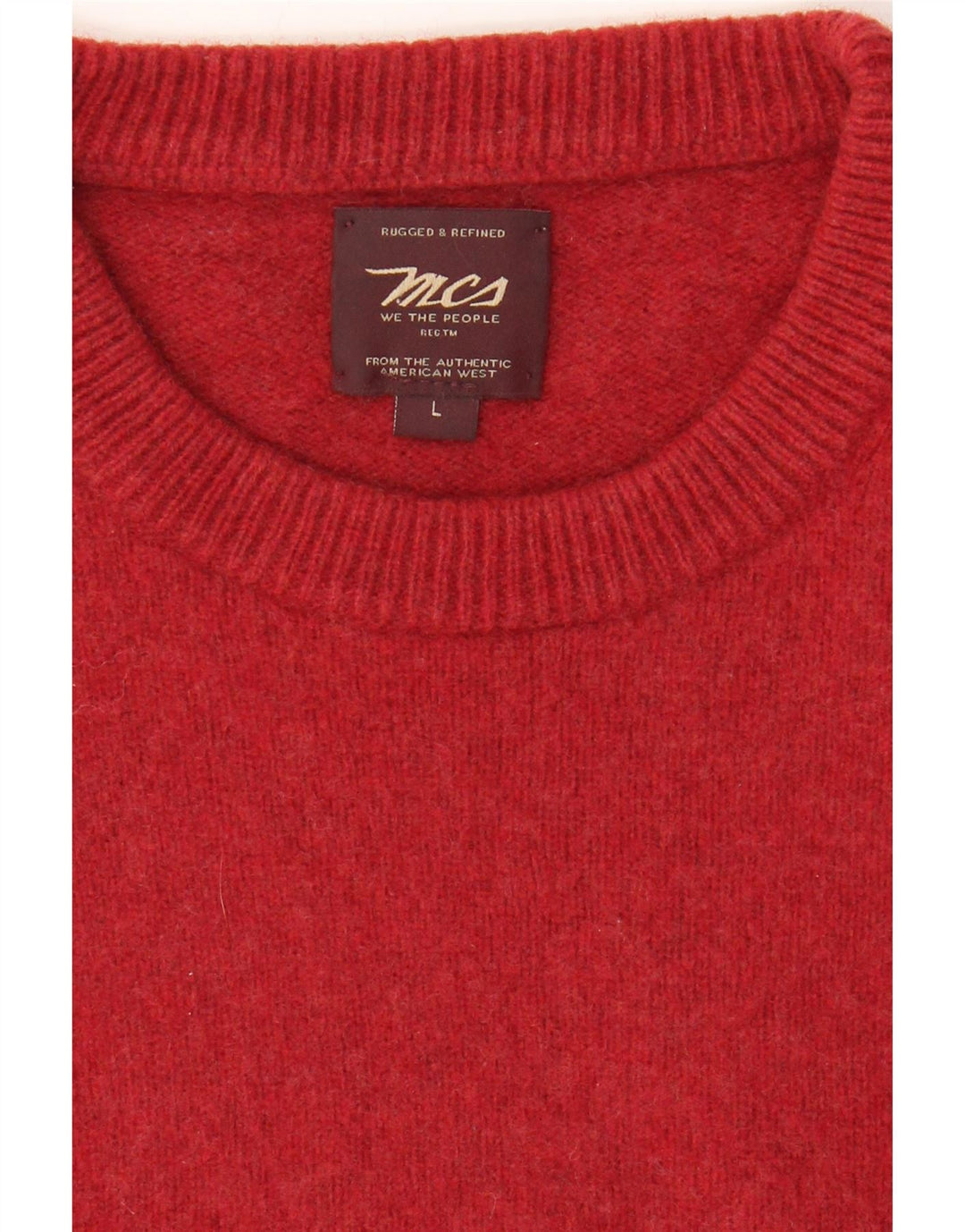MARLBORO CLASSICS Womens Crew Neck Jumper Sweater UK 16 Large Red Wool Vintage Marlboro Classics and Second-Hand Marlboro Classics from Messina Hembry 