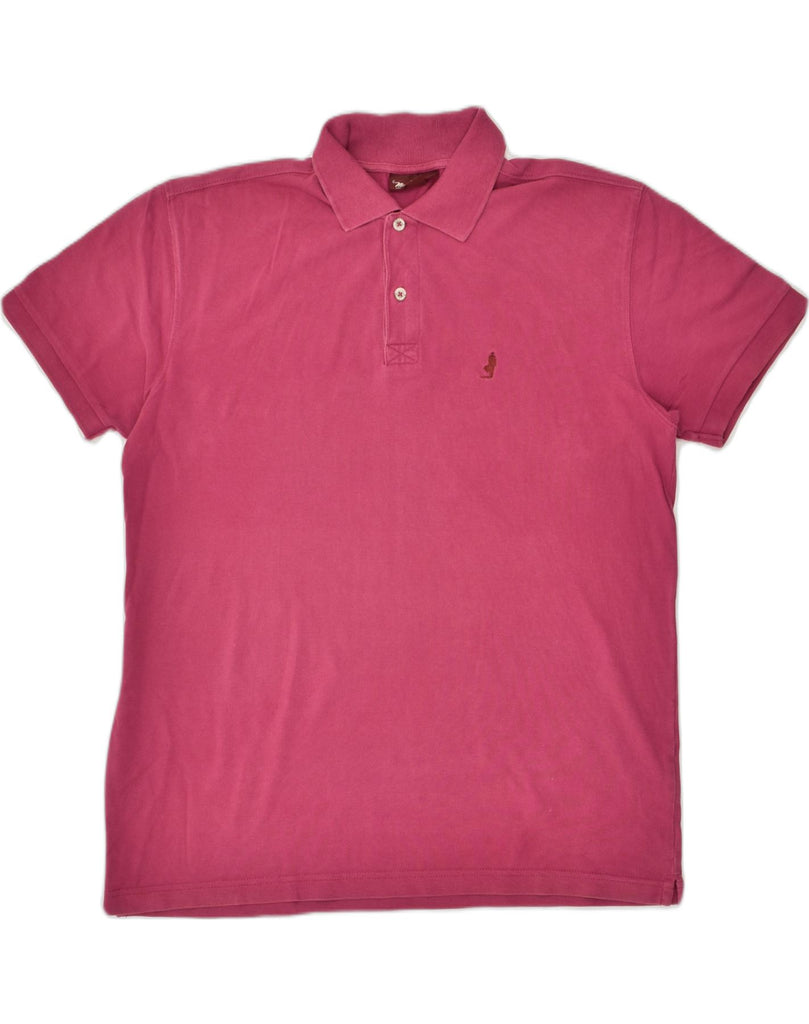 MARLBORO CLASSICS Mens Polo Shirt Medium Burgundy Cotton | Vintage Marlboro Classics | Thrift | Second-Hand Marlboro Classics | Used Clothing | Messina Hembry 