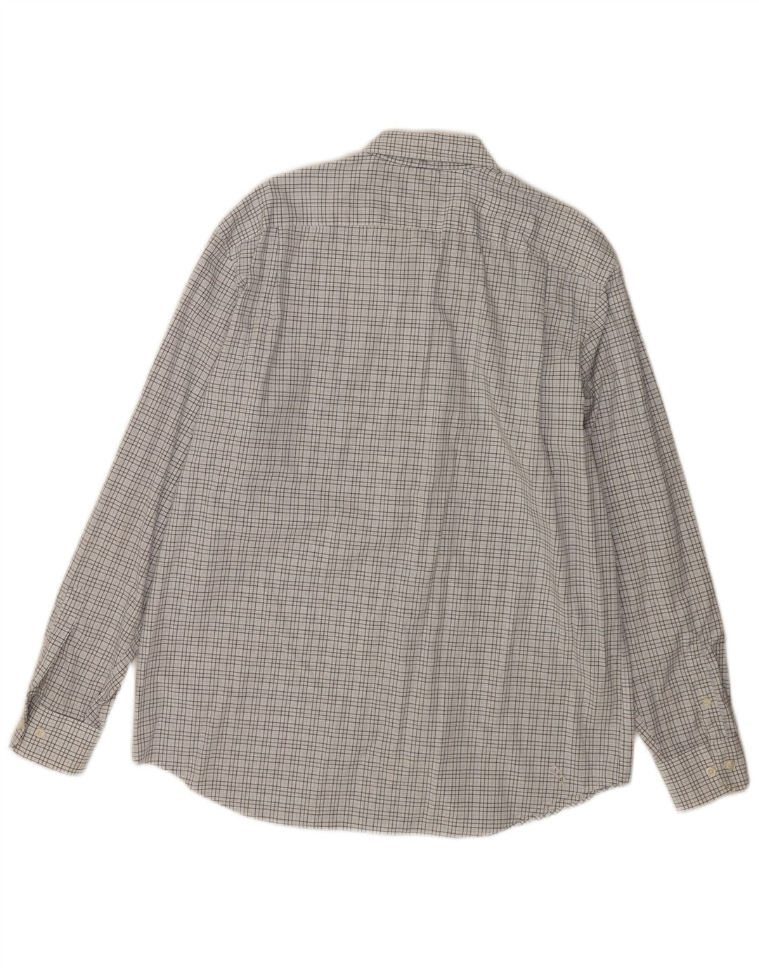 Nautica Mens Shirt Large White Check Cotton