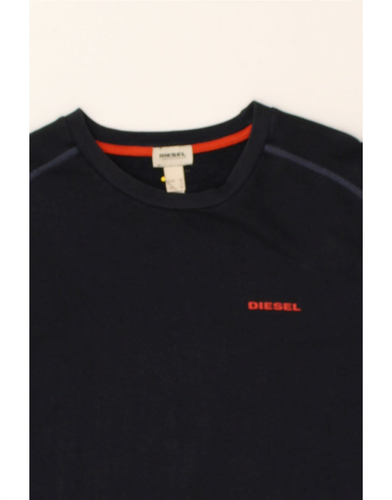 DIESEL Mens Sweatshirt Jumper Medium Navy Blue Cotton | Vintage Diesel | Thrift | Second-Hand Diesel | Used Clothing | Messina Hembry 